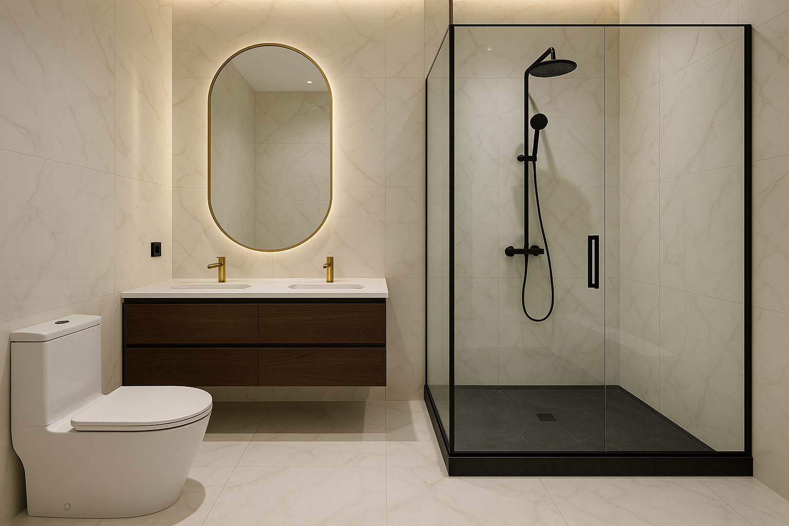 Baño moderno en Gracia